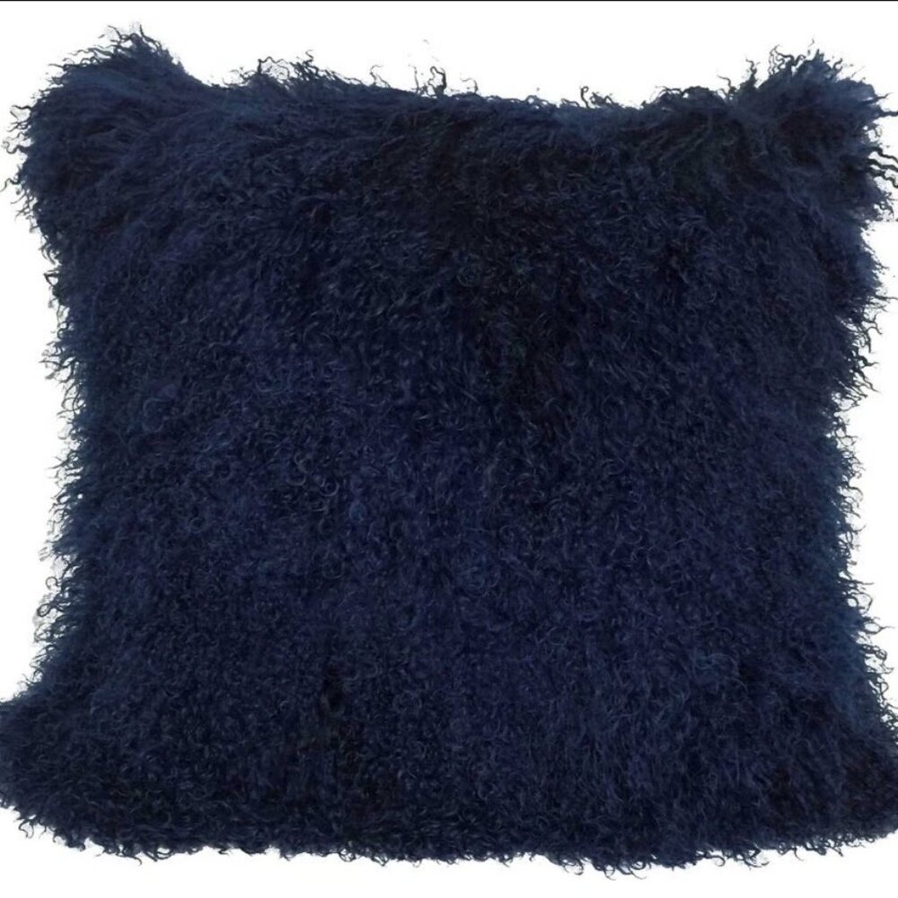 Mina Victory Couture Tibetan Sheepskin Pillow